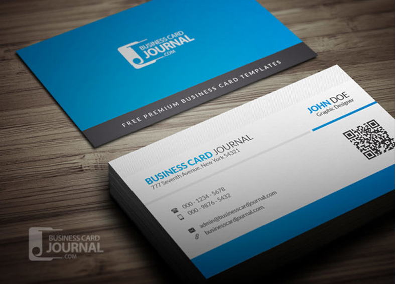 藍灰色簡約名片設計